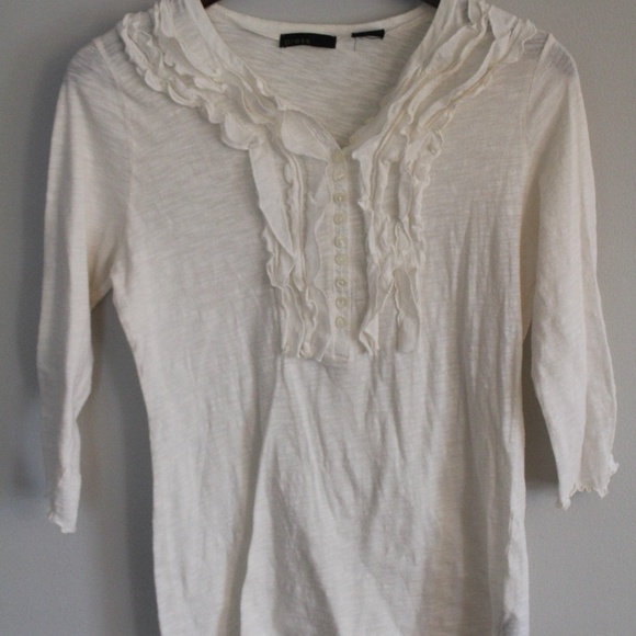 3/4 Sleeve Ruffle Top - Picture 2 of 4